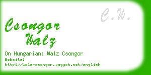 csongor walz business card